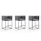 Manhattan Comfort Embassy Counter Stool in Grey and Black, PK3 3-CS011-GY - alternate 1
